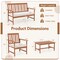 4 Pieces Acacia Wood Conversation Set with Two Armchairs Ideal for Outdoor Use